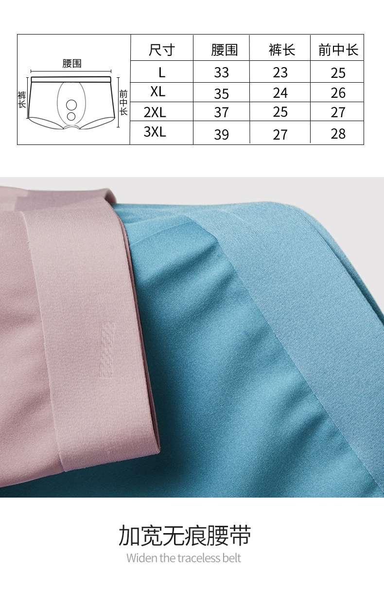 男士平角裤/平脚裤实物图