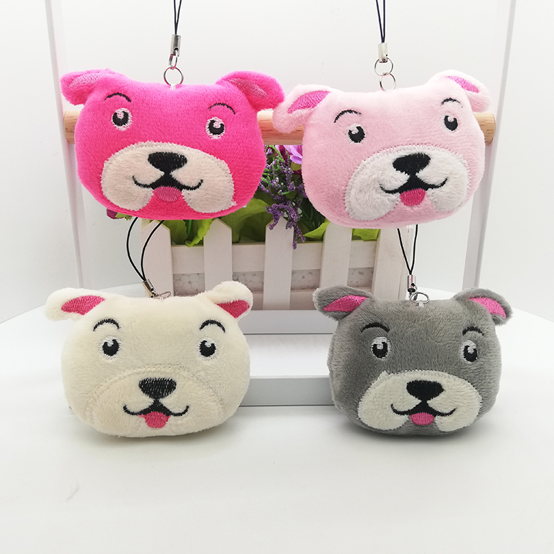 Plush toy pendants, cartoon dog head dolls, couple boys and girls, schoolbag hanging accessories, wedding scattering small gifts details Picture