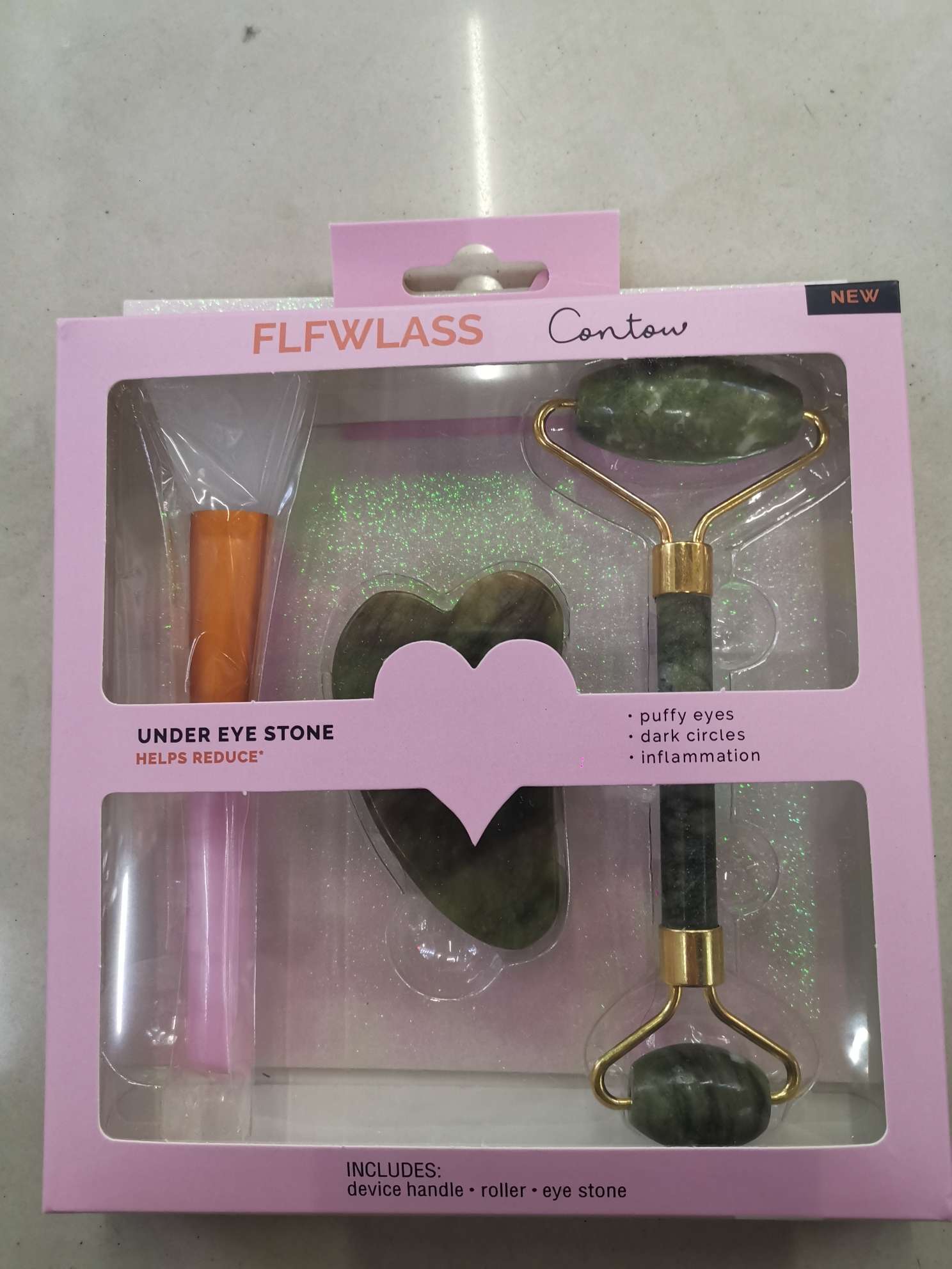Facial roller massager, V-face gua sha board, double roller eye lifting package tool, slimming face wonder, beauty salon details Picture