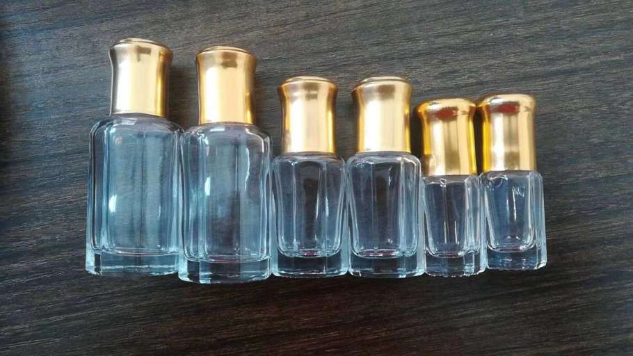 厚德玻璃 多容量透明八角瓶 滚珠瓶 分装小样瓶