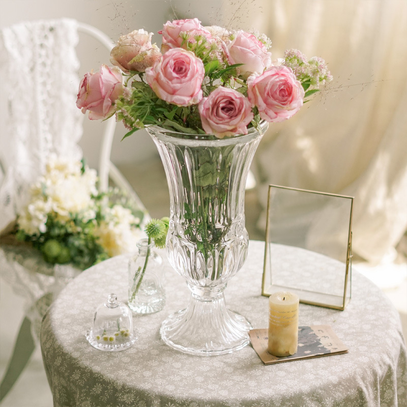 Yuxing Classic thickened transparent Glass Vase, European-style hydroponic flower home decoration, living room glass vase factory direct sales, wholesale and retail details Picture