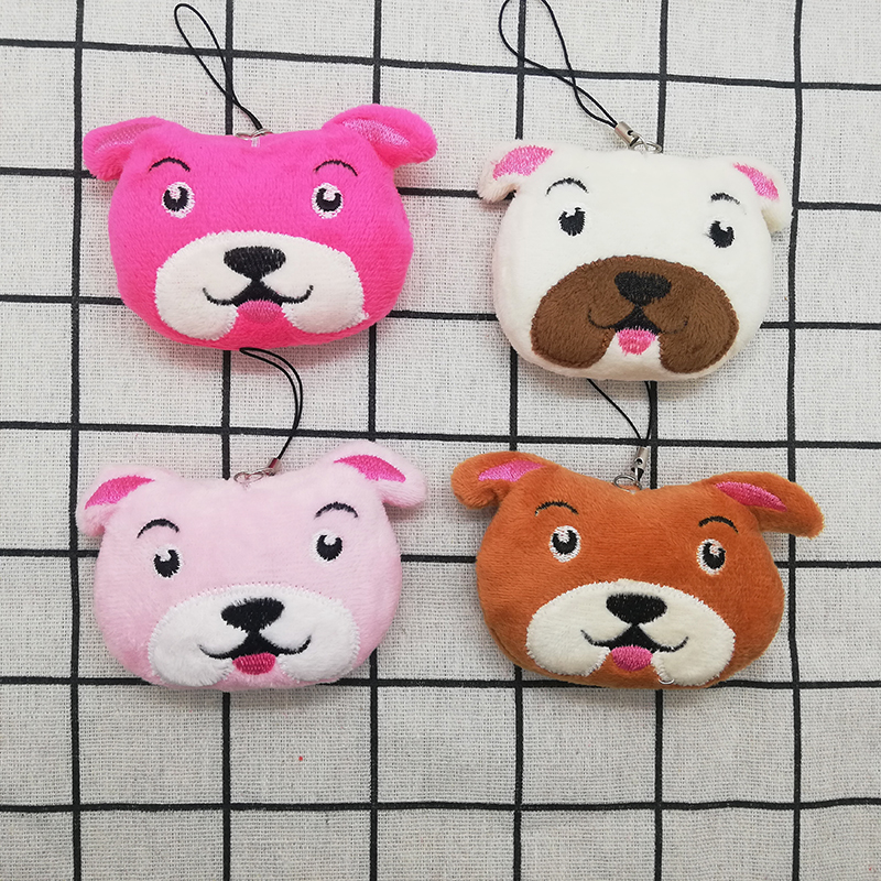 Plush toy pendants, cartoon dog head dolls, couple boys and girls, schoolbag hanging accessories, wedding scattering small gifts Application Scenario