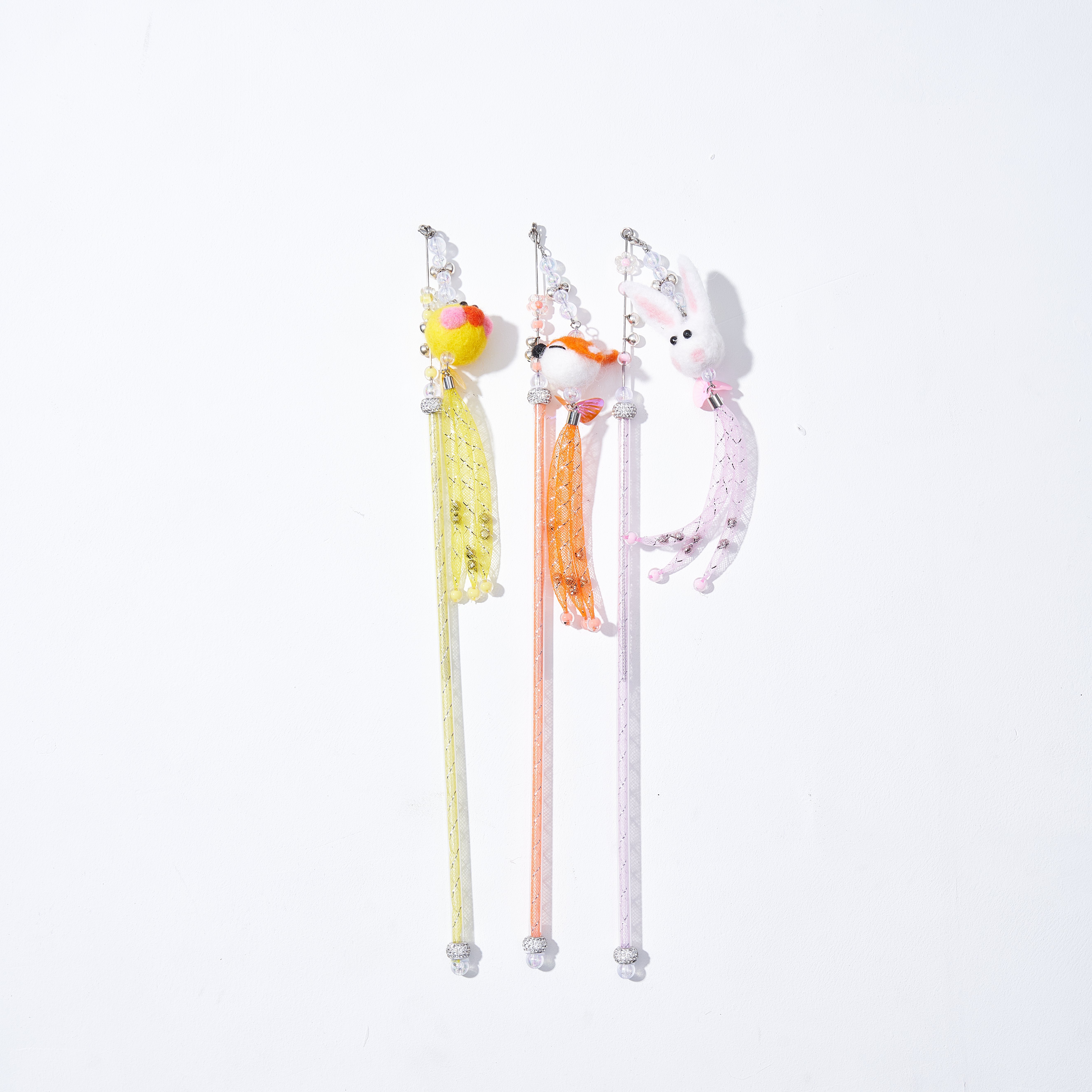 毛毡动物逗猫棒