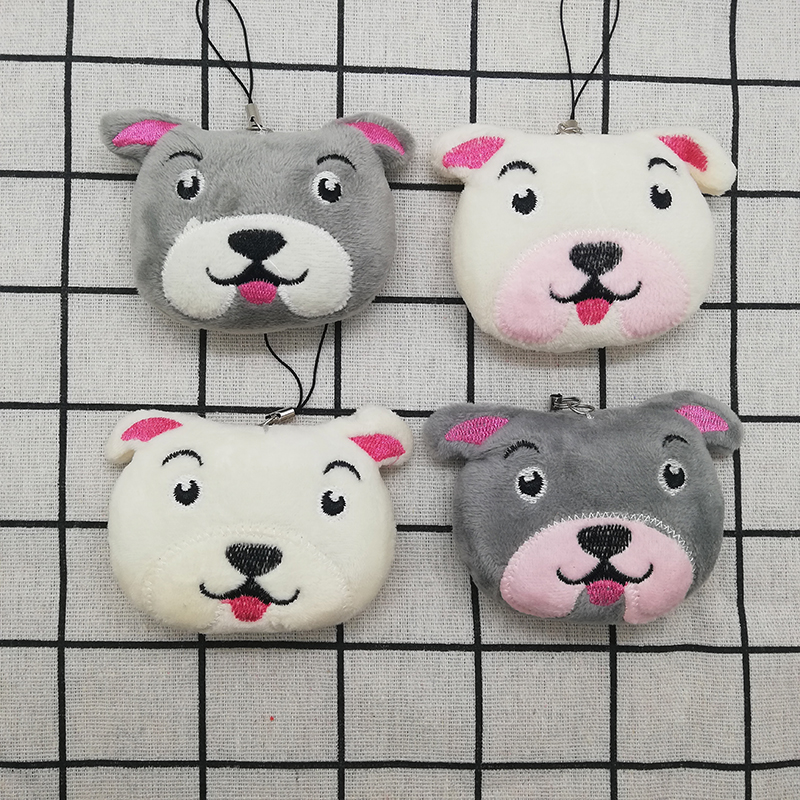 Plush toy pendants, cartoon dog head dolls, couple boys and girls, schoolbag hanging accessories, wedding scattering small gifts Specification image