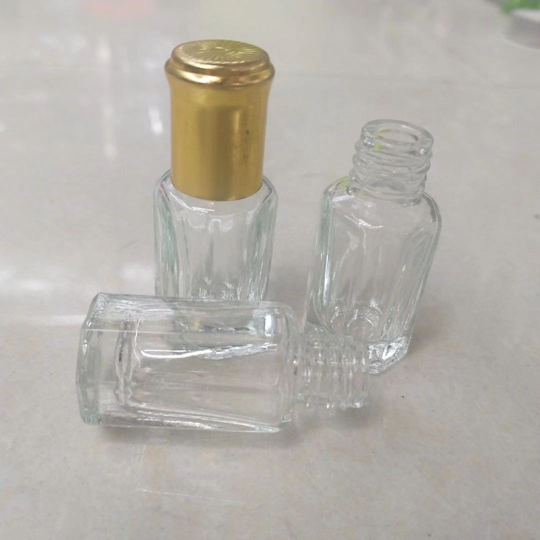 厚德玻璃 多容量透明八角瓶 滚珠瓶 分装小样瓶详情图2