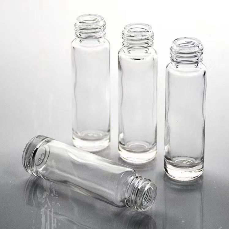 厚德玻璃 各容量透明玻璃直圆瓶 滚珠瓶 分装瓶