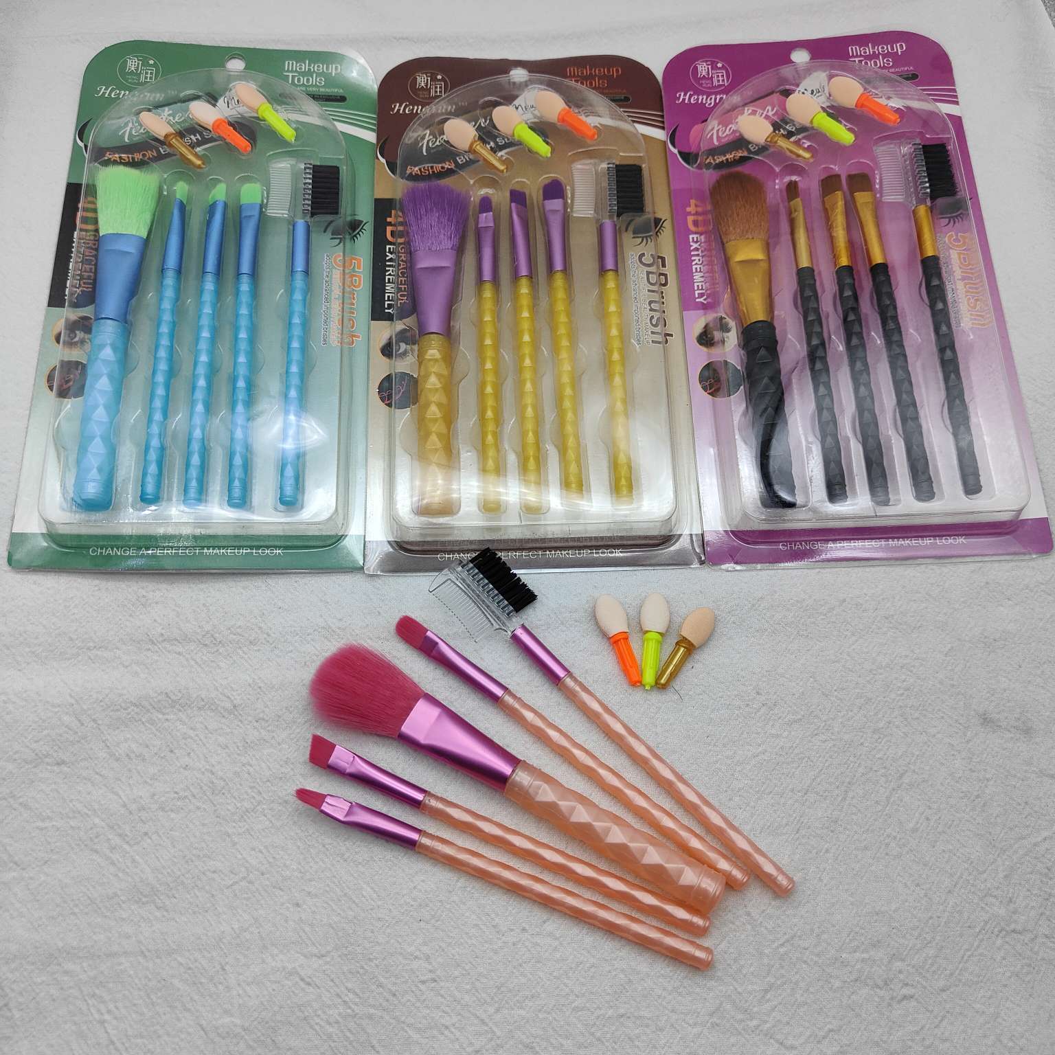 衡润X89108#8件套刷海绵头化妆刷腮红刷唇刷眼影刷斜头眉刷眉梳26414仙得丽化妆工具