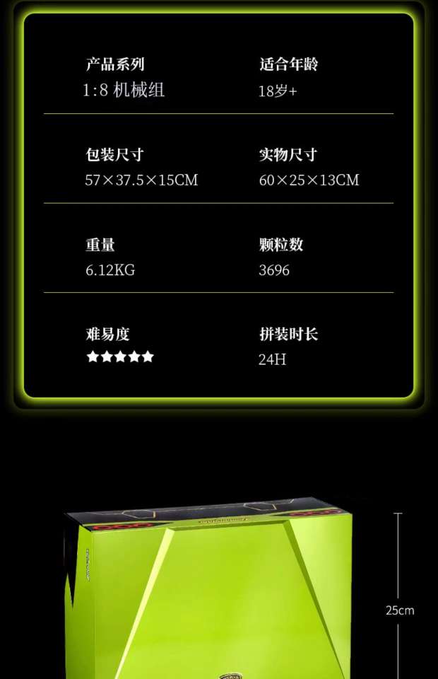 Remote-controlled Lamborghini building block sports car assembly model car racing, boys' educational toys, birthday gifts for children Specification image