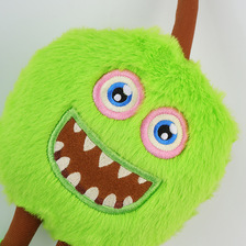 跨境热销公仔My Singing Monsters怪兽音乐会绿色Furcorn毛绒玩具