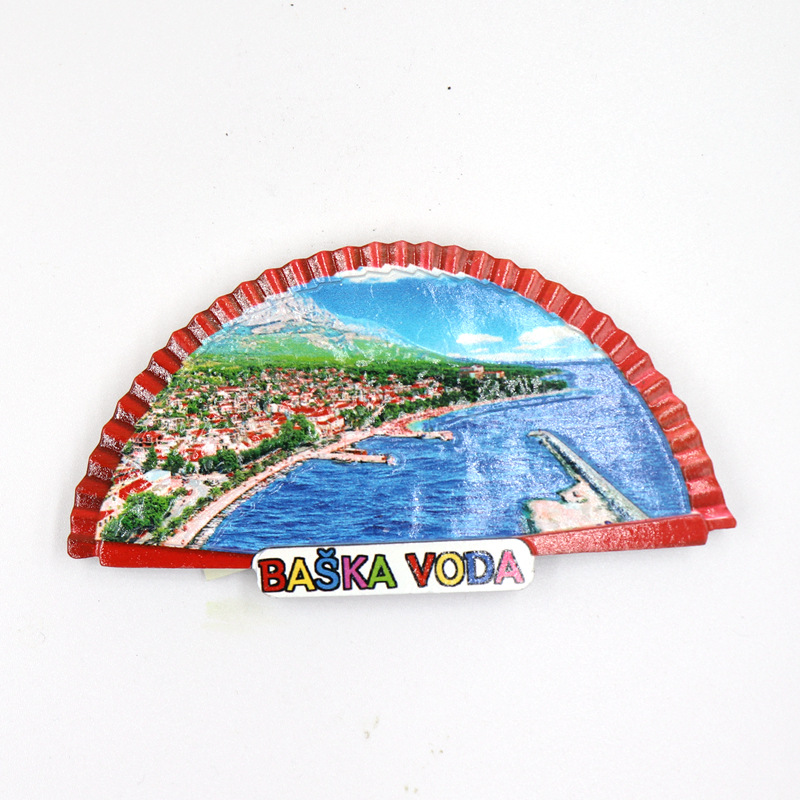 Profesional personalizado comercio exterior exportación croacia resina refrigerador pegatinas europa creativa viajes recuerdos decoración tridimensional 3d magnetic stickers Item Picture