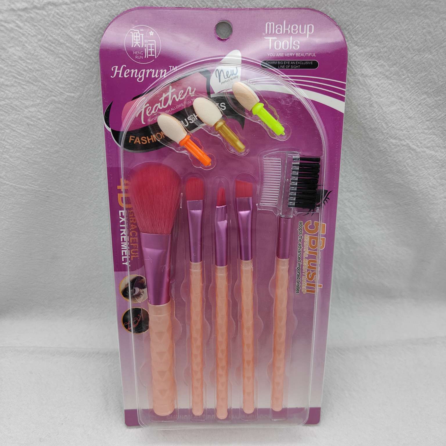 衡润X89108#8件套刷海绵头化妆刷腮红刷唇刷眼影刷斜头眉刷眉梳26414仙得丽化妆工具详情图5