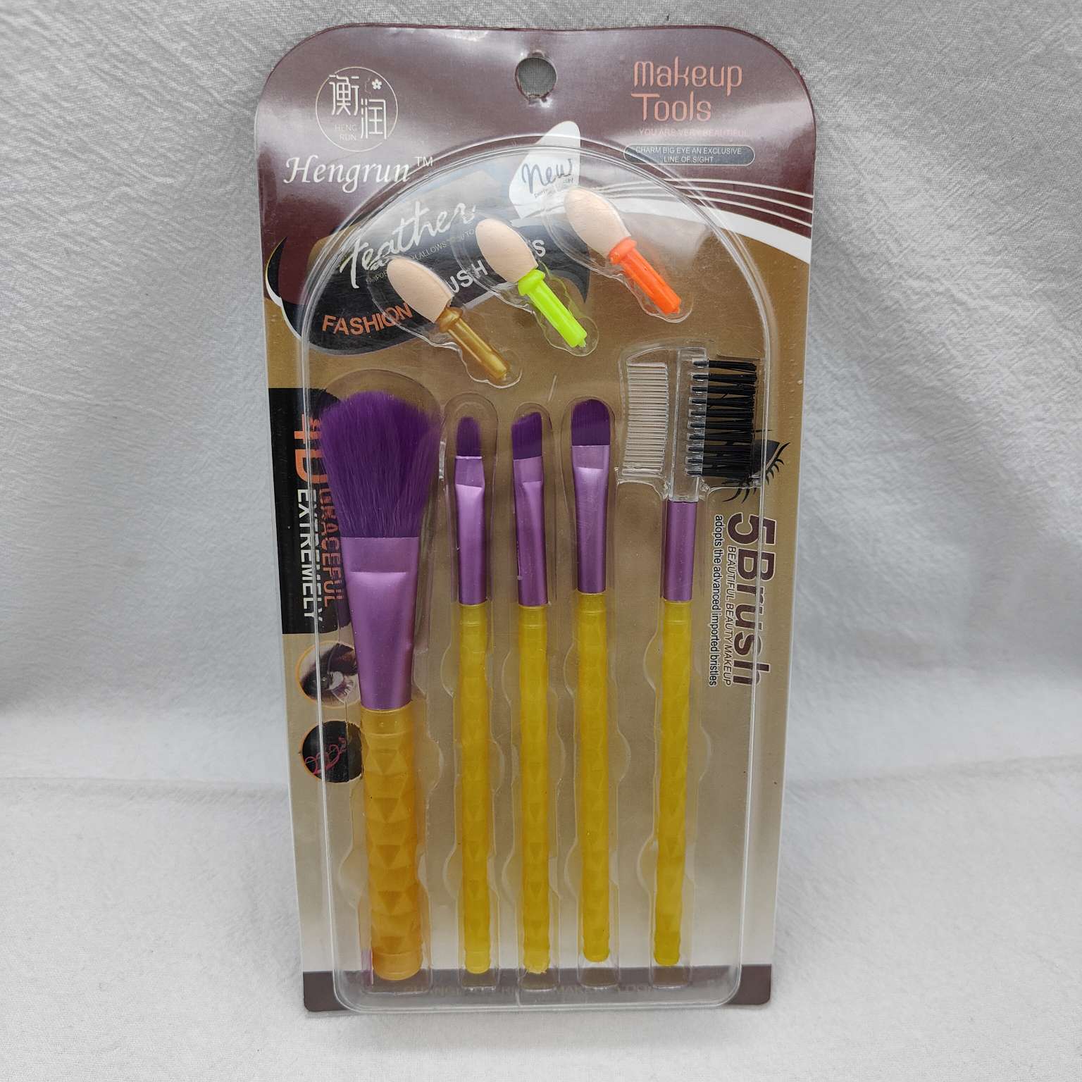 衡润X89108#8件套刷海绵头化妆刷腮红刷唇刷眼影刷斜头眉刷眉梳26414仙得丽化妆工具详情图3