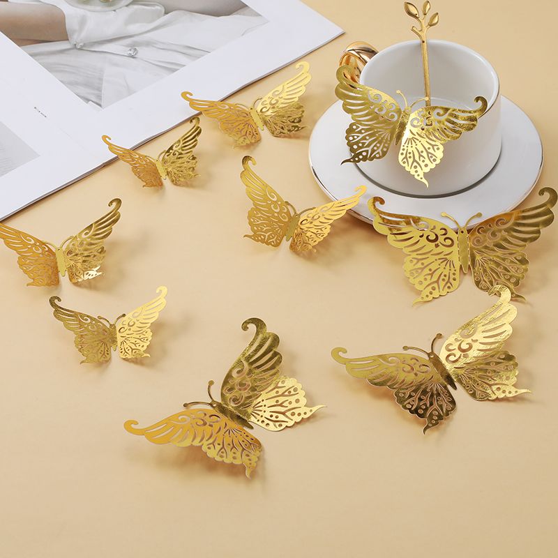 12只装3D立体镂空蝴蝶，节庆派对用品装饰墙贴详情图12