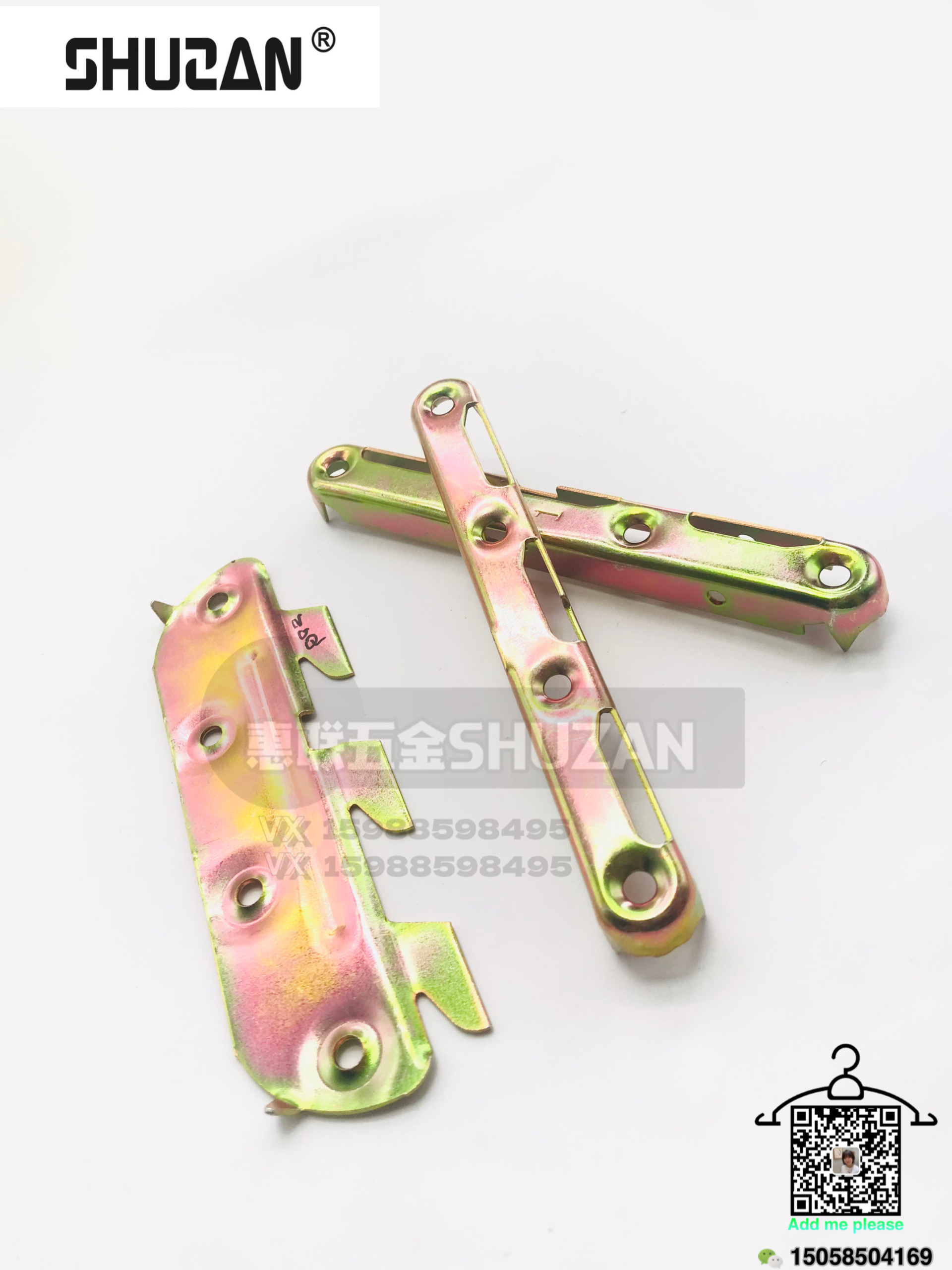 Hardware hinges, cabinet top flip hinges, furniture connection hinges, storage cabinet hinges, special-shaped hinges, hydraulic hinges, Shuzan reinforced bed hinges details Picture