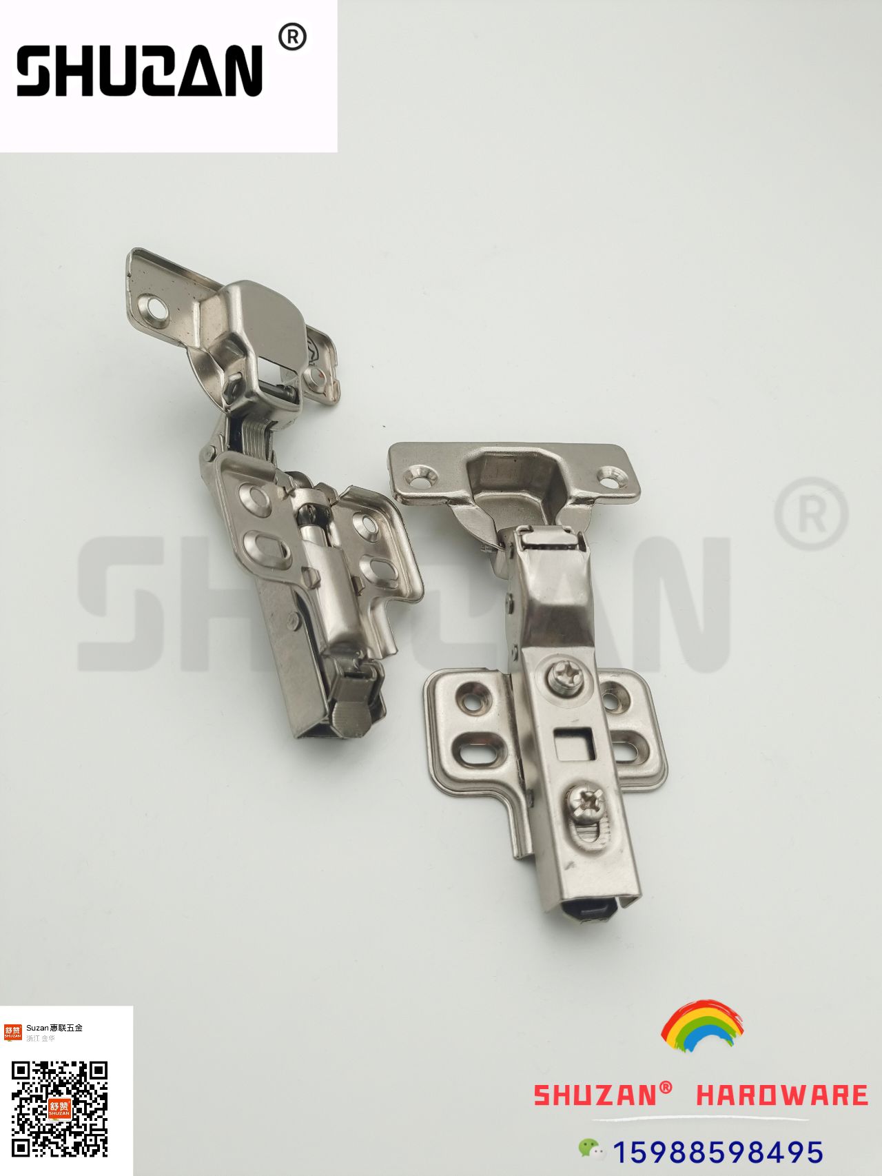Hardware hinges, cabinet top flip hinges, furniture connection hinges, storage cabinet support hinges, special-shaped hinges, stainless steel hydraulic hinges, Shuzan Specification image