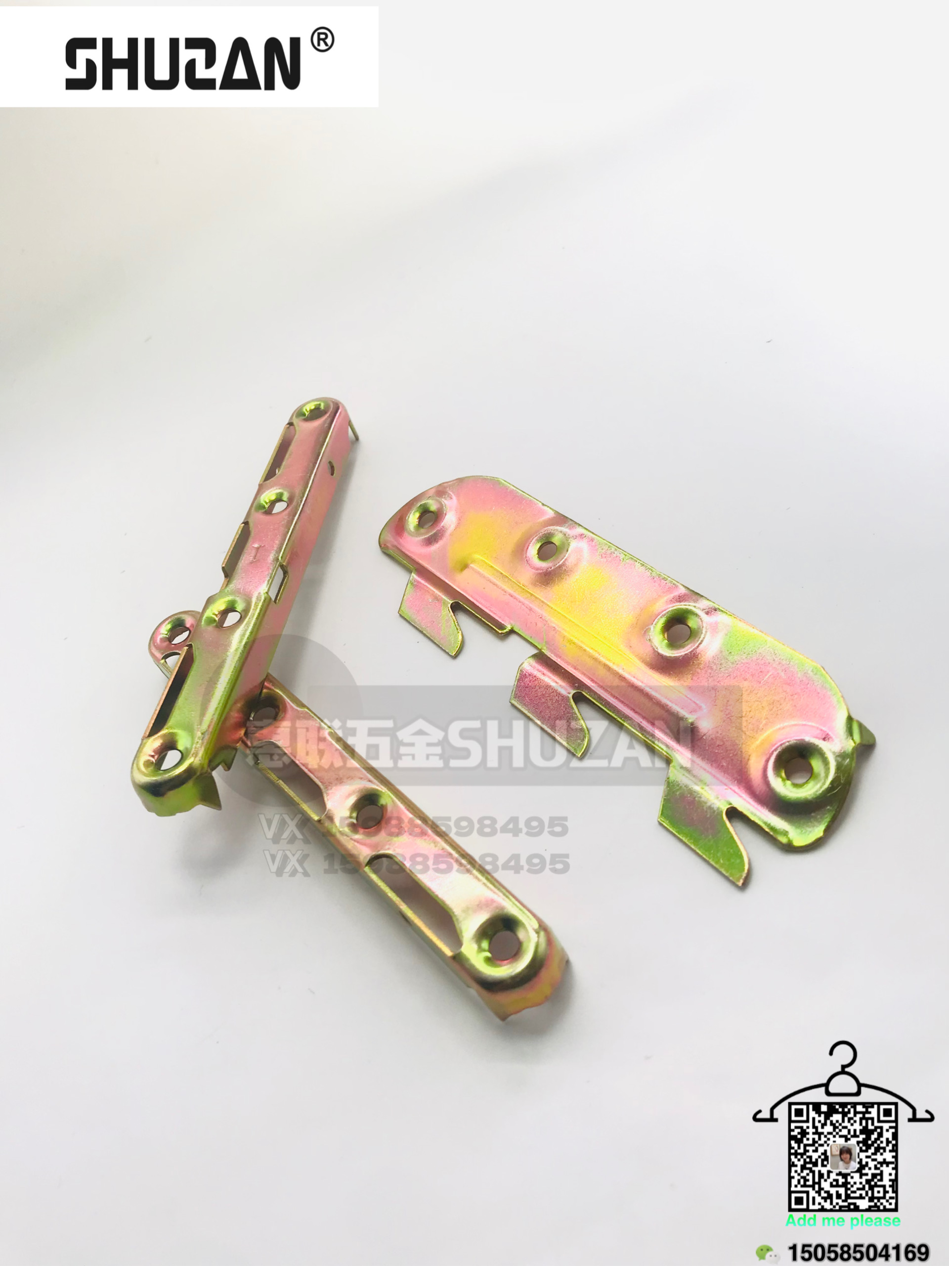 Hardware hinges, cabinet top flip hinges, furniture connection hinges, storage cabinet hinges, special-shaped hinges, hydraulic hinges, Shuzan reinforced bed hinges Specification image