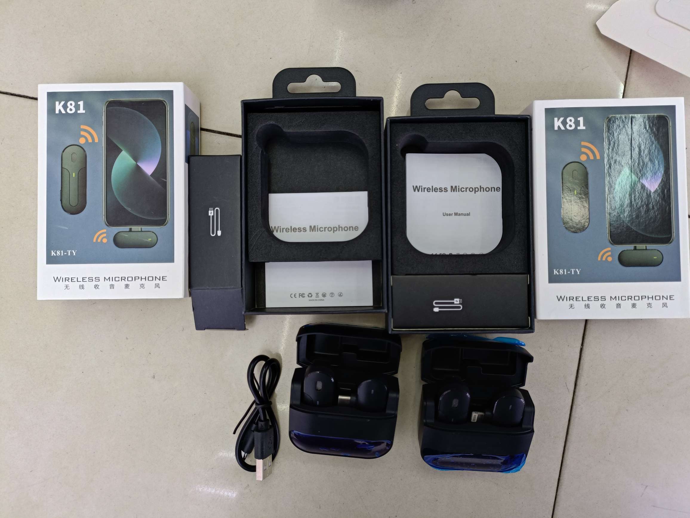 领夹麦克风/座舱充电单麦/一拖一麦克风产品图