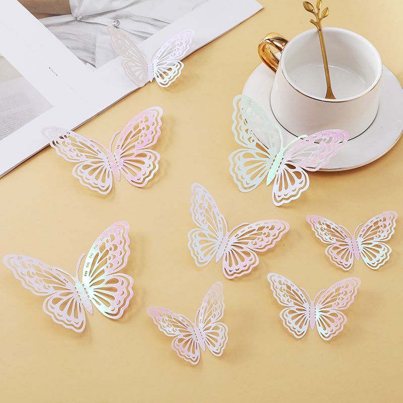 12只装3D立体镂空蝴蝶，节庆派对用品装饰墙贴详情图18