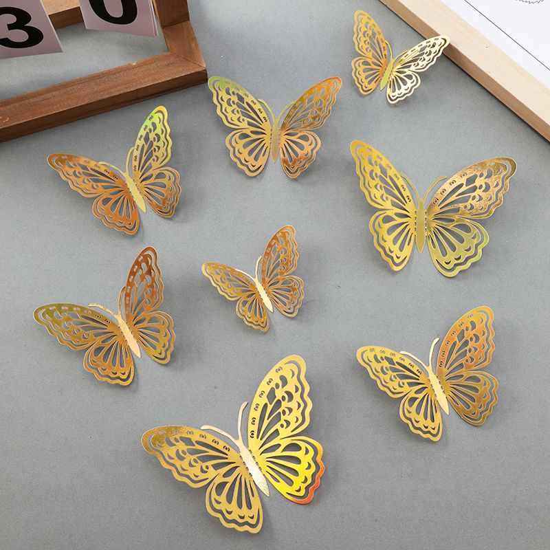 12只装3D立体镂空蝴蝶，节庆派对用品装饰墙贴详情图19