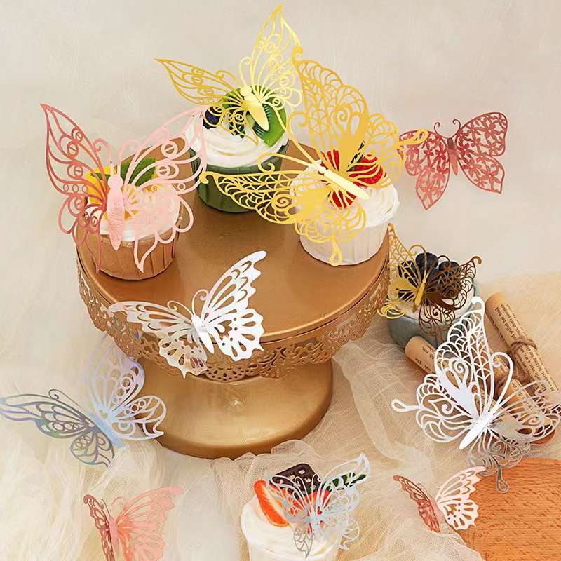 12只装3D立体镂空蝴蝶，节庆派对用品装饰墙贴详情图8