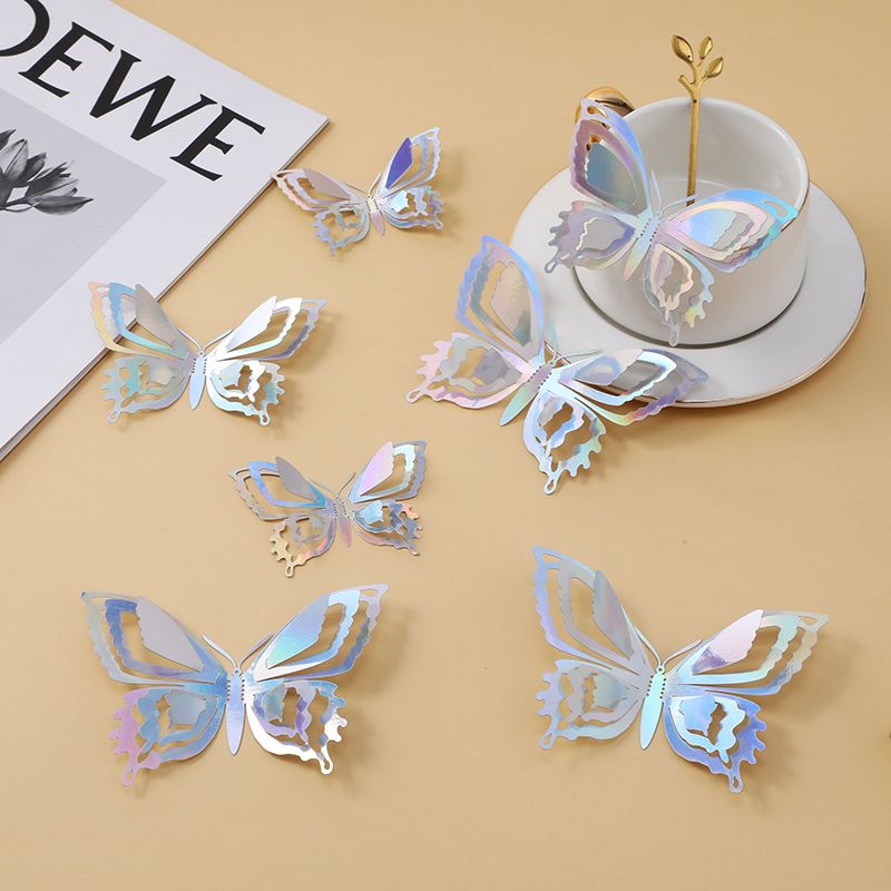 12只装3D立体镂空蝴蝶，节庆派对用品装饰墙贴详情图17