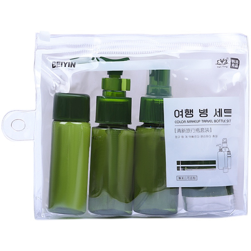 Portable travel bottle 5-piece set, hair care set, skin care water, lotion, press bottle, spray, empty bottle, fine mist, home /