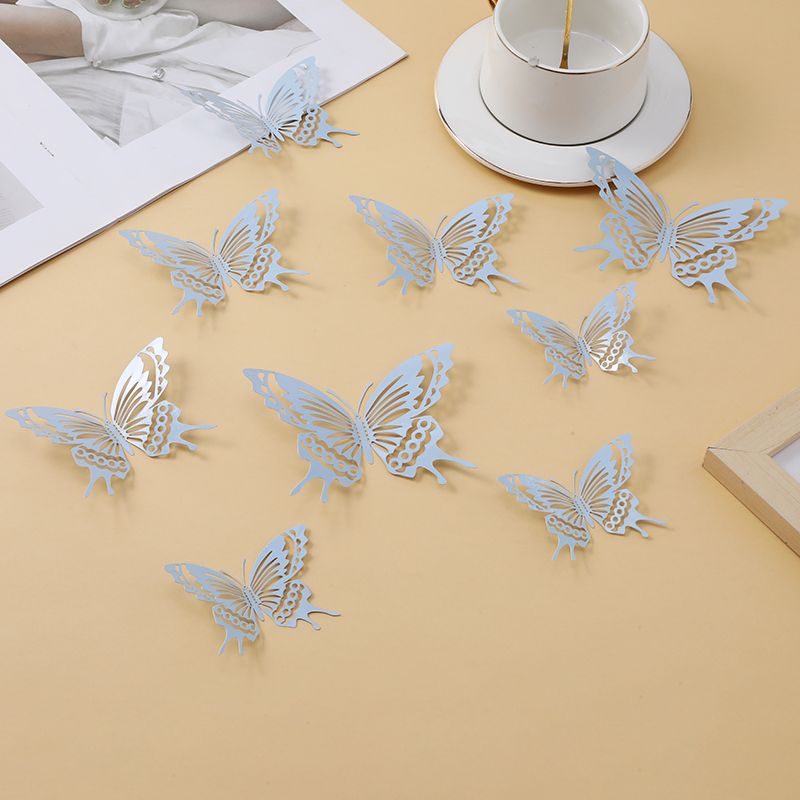 12只装3D立体镂空蝴蝶，节庆派对用品装饰墙贴详情图14