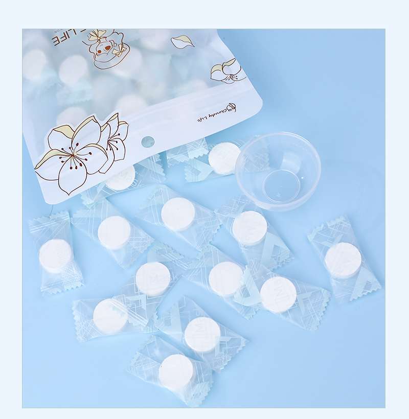 50 pieces of mask in a bag + a small bowl of disposable compressed mask sheet for travel detail image 6