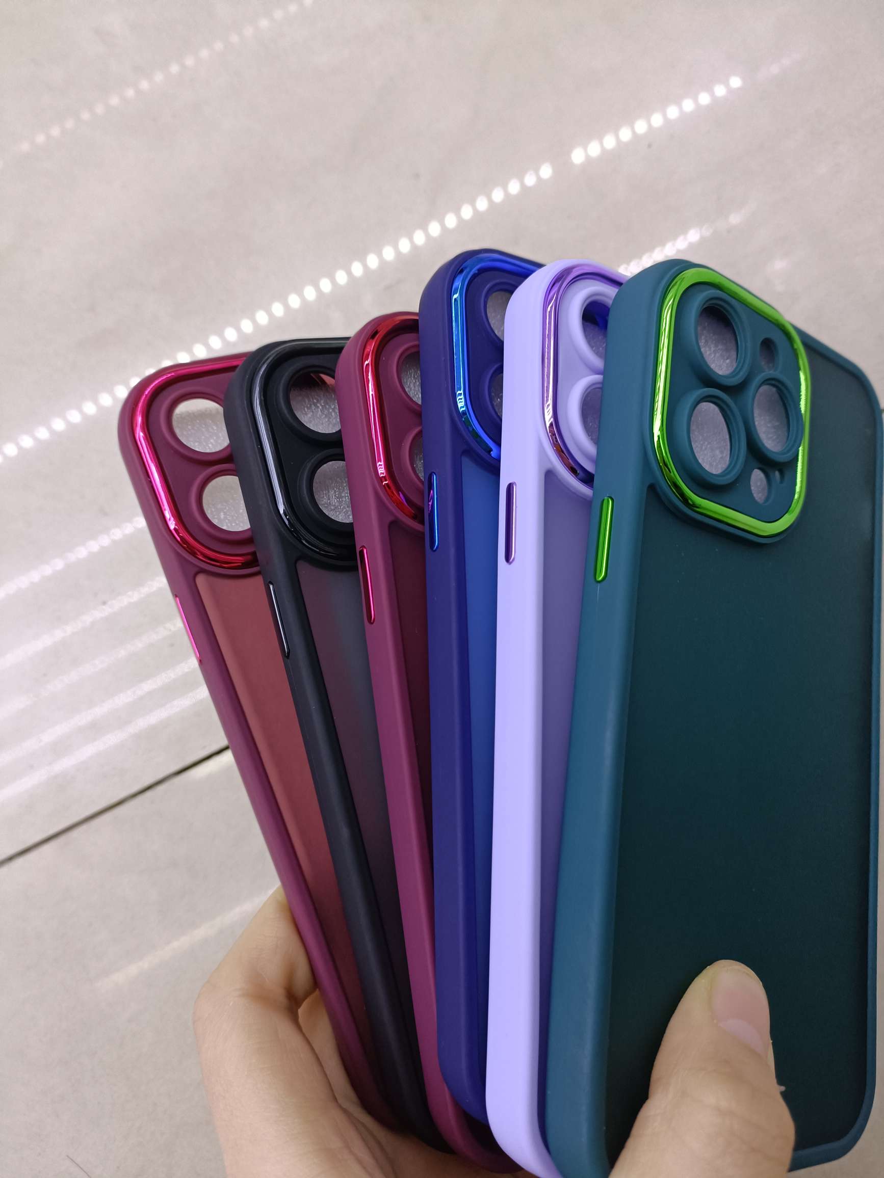 电镀镜框按键磨砂壳详情图2