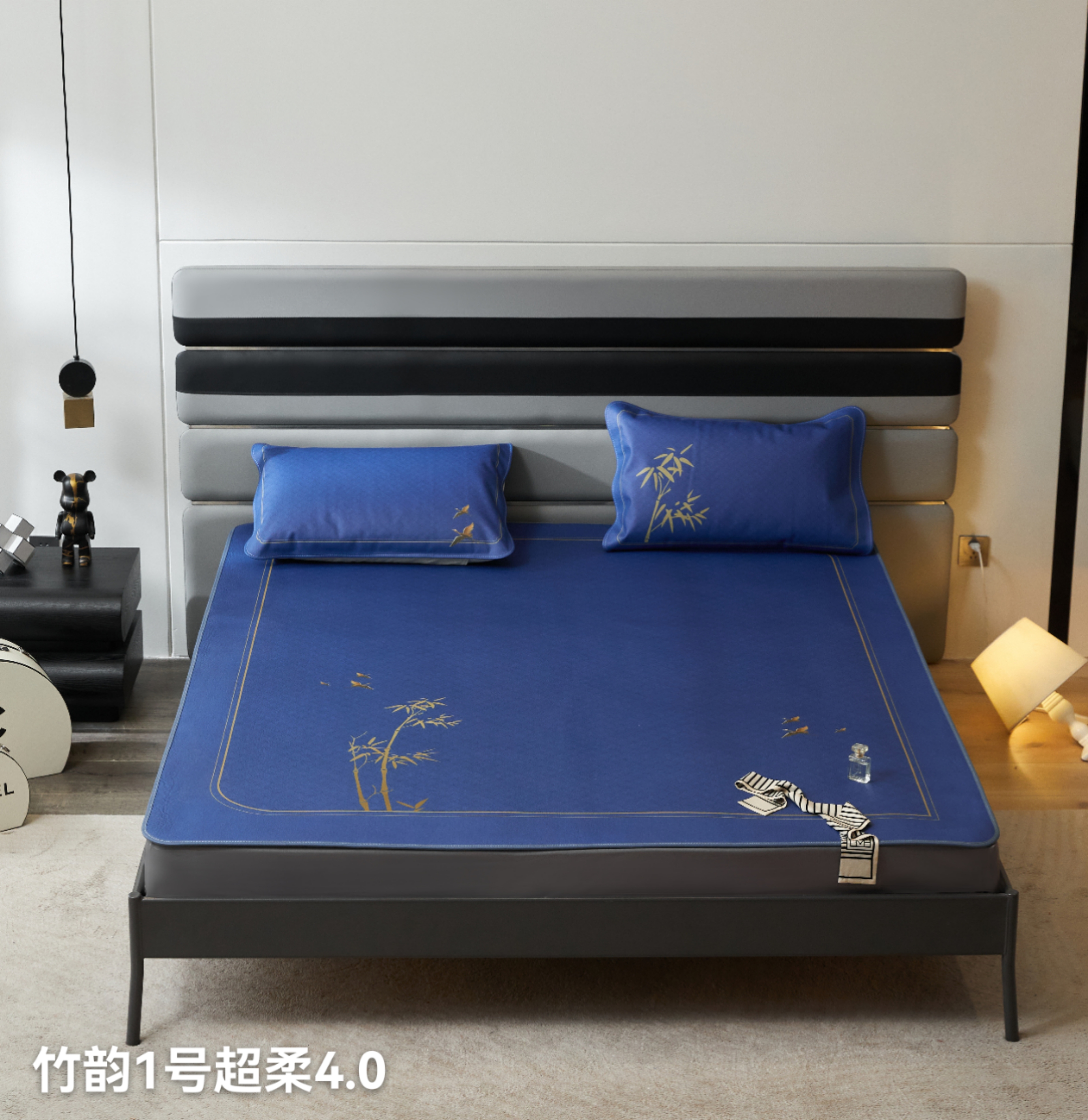 品如国潮新中式4.0整张头层皮牛皮席凉席竹韵