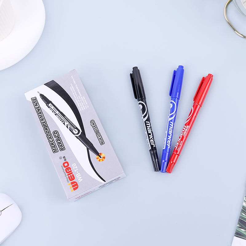 Weibo 3-color double-headed marker pens are portable and easy to carry. They feature fresh colors and smooth liquid dispensing. Factory wholesale Application Scenario