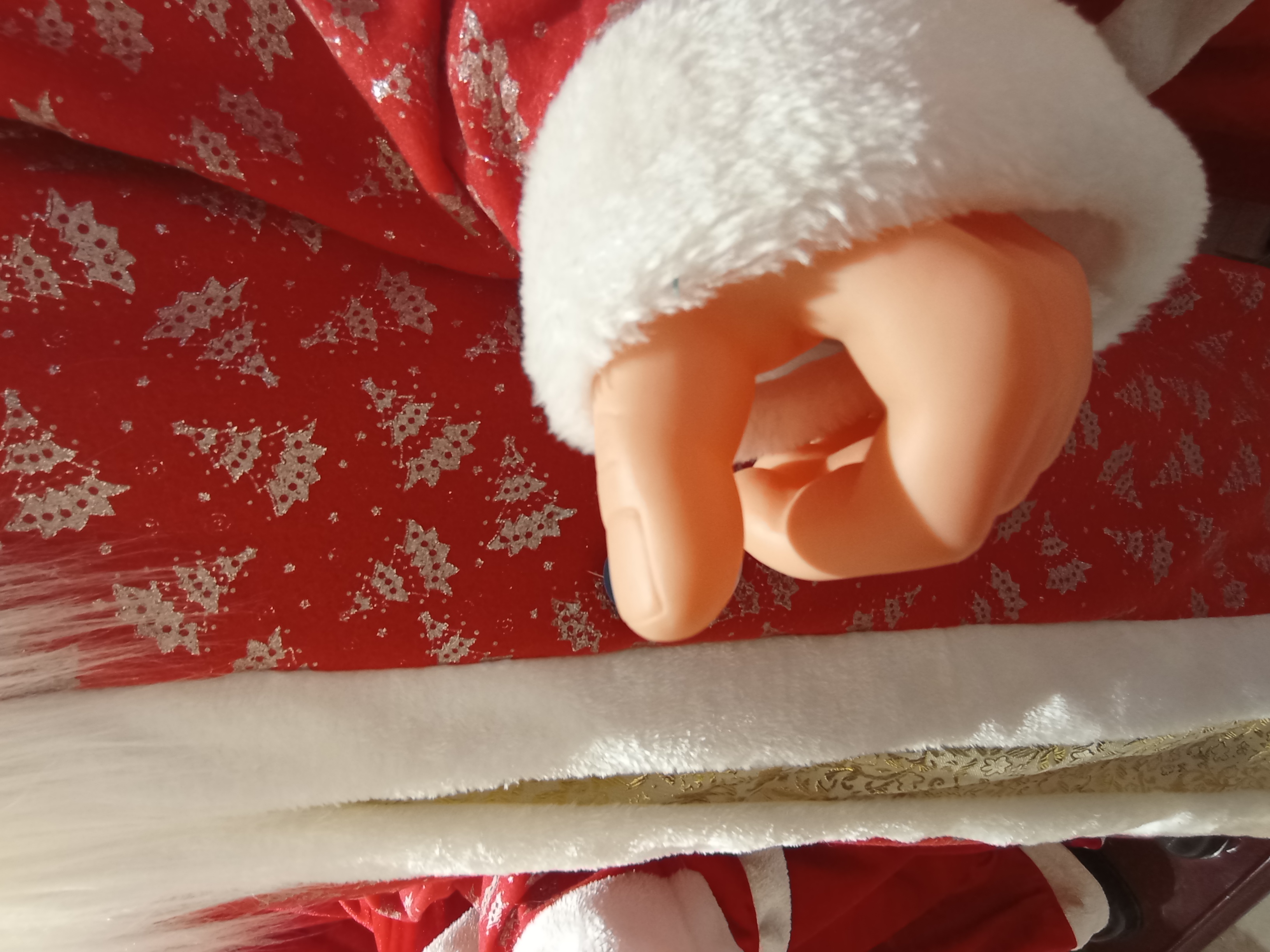 1 9123 Santa Claus pants patrón de árbol de plata túnica dorada fornada bailarina banda de música 1.8 m Santa Claus pants centro comercial hotel bienvenida Item Picture