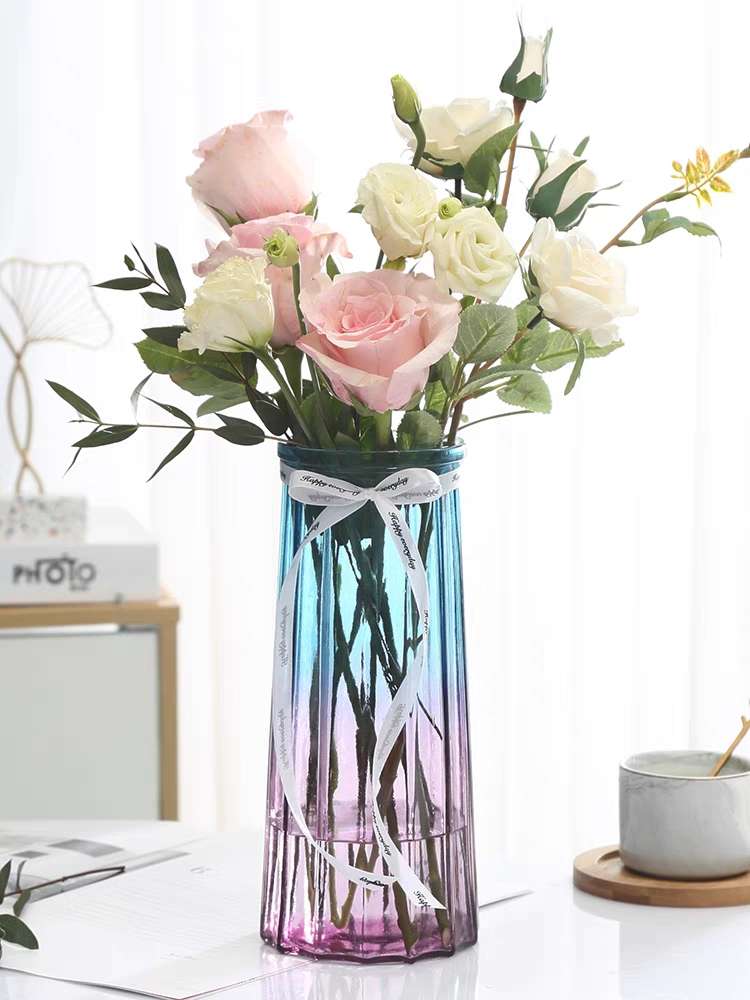 大号玻璃花瓶透明欧式水养百合干花富贵竹花瓶插花摆件图