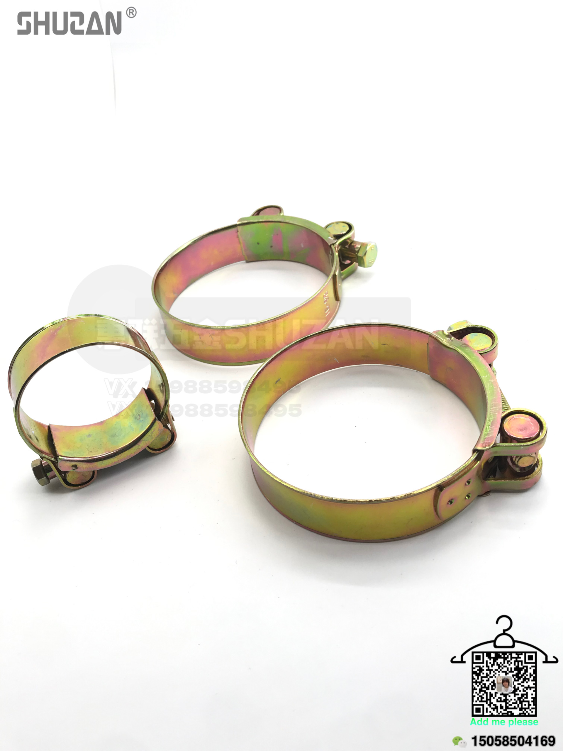 喉箍/抱箍/重型卡箍白底实物图