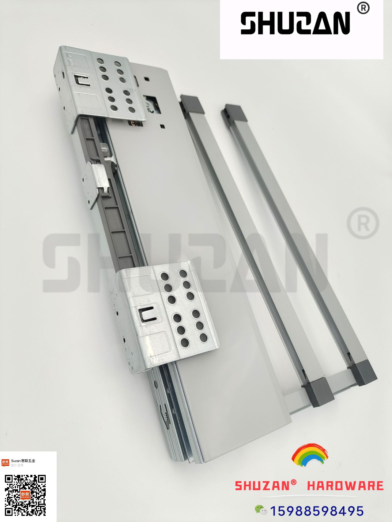 أبواب خشبية منزلقة بباب خشبي صلب مزلق بأبواب ثقيلة ذات قطع معدنية Item Picture