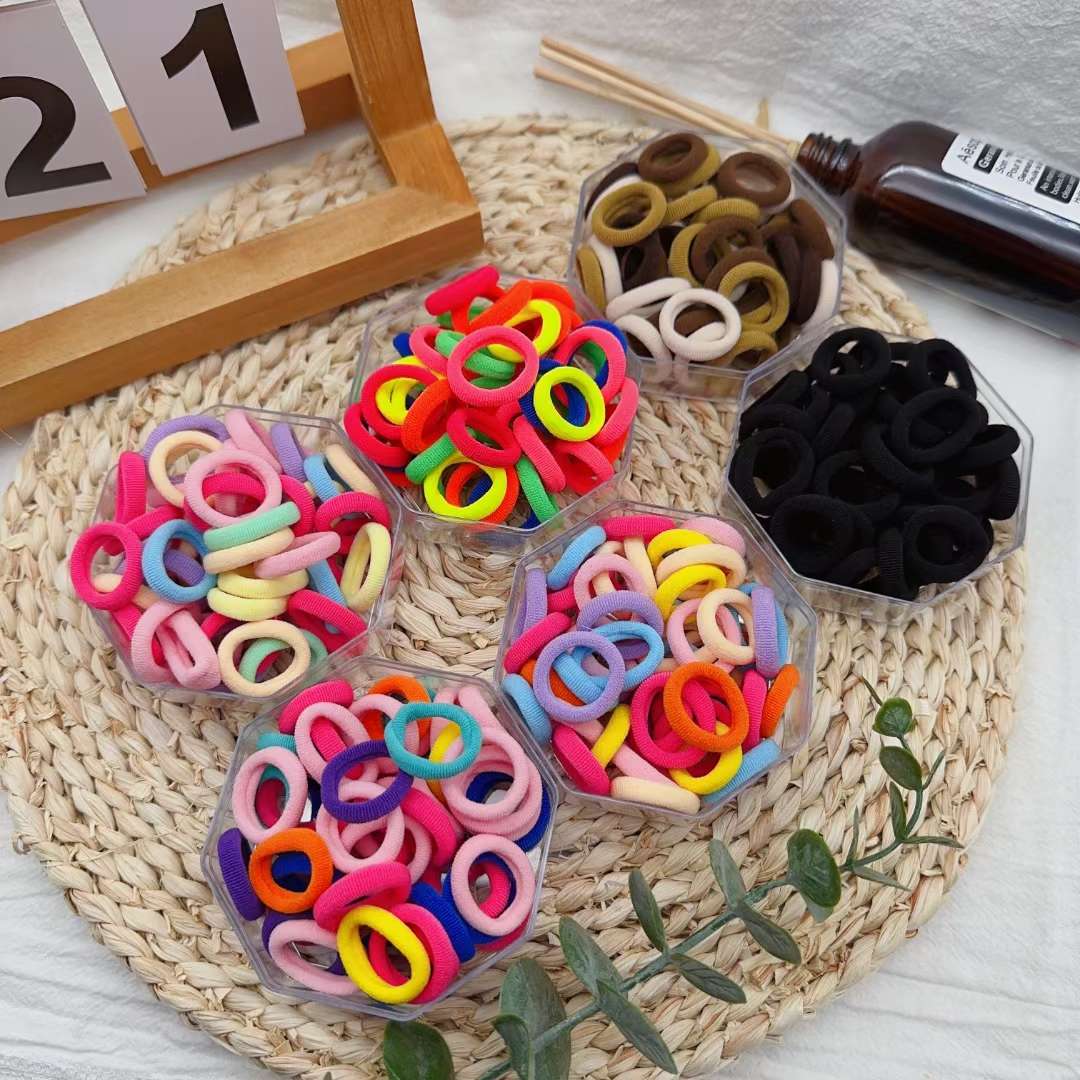 New 8-jiao boxed children's ring, rubber band hair band, Wen Ying accessory details Picture