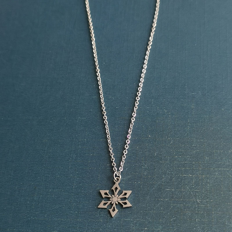 二次元动漫游戏周边原神神之眼冰元素之力不锈钢钛钢吊坠项链跨境详情图3