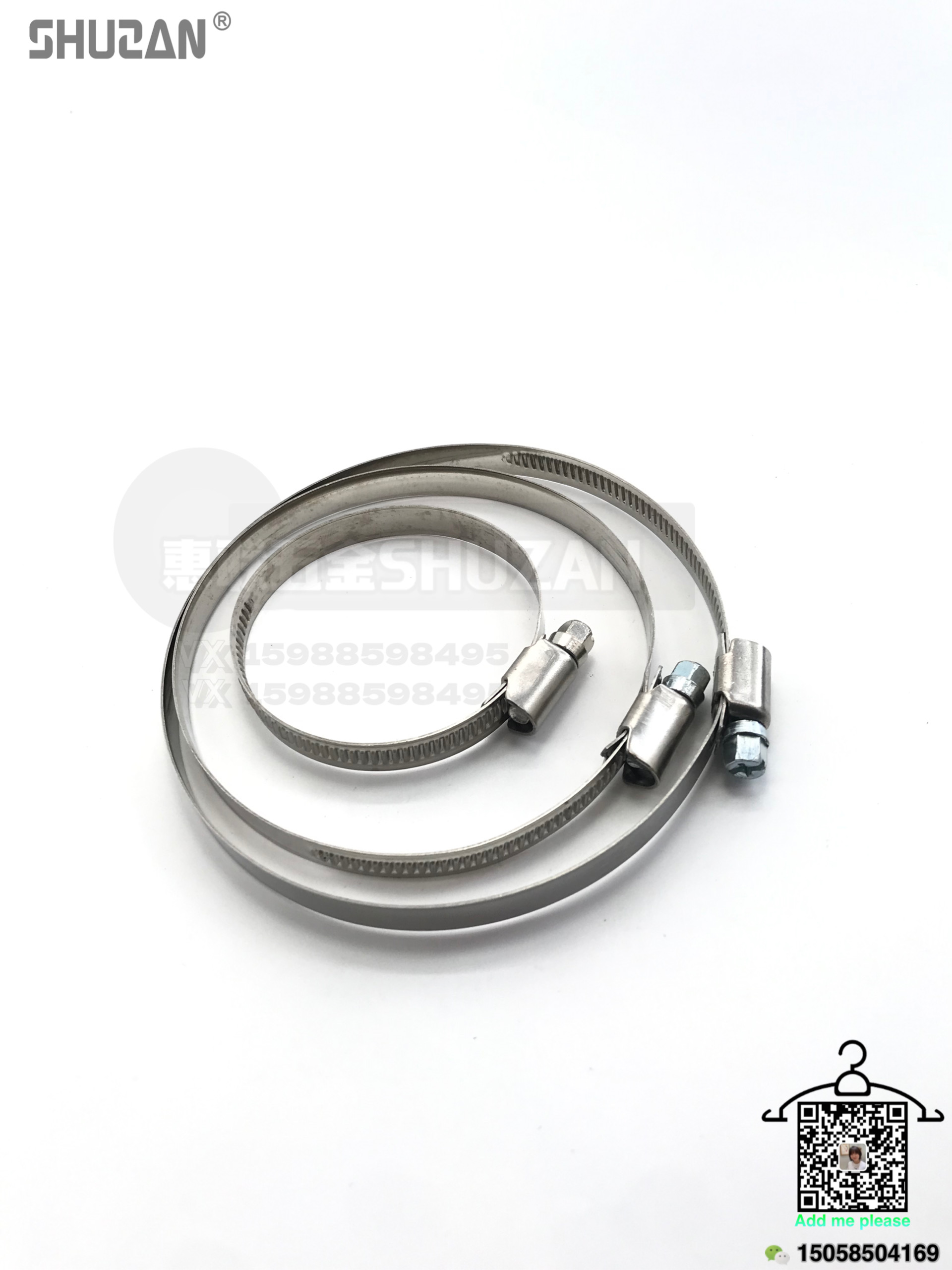 Shuzan hardware hose clamps are tight and the fasteners are firm. They are universal for pipes and electrical conduits and are exclusively supplied for export. Shuzan quality Specification image