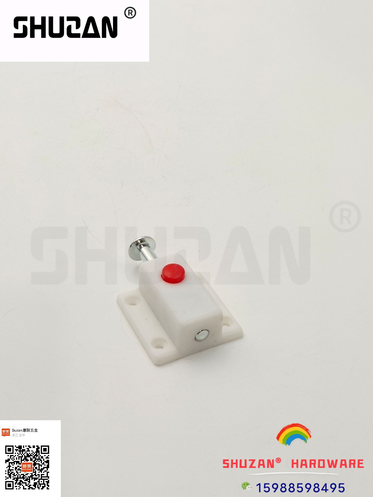 Especial para el comercio exterior hogar plástico resorte cierre de botón autoproyectante cierre de puerta de gabinete claro y oscuro resorte cierre de muebles hardware y accesorios Application Scenario