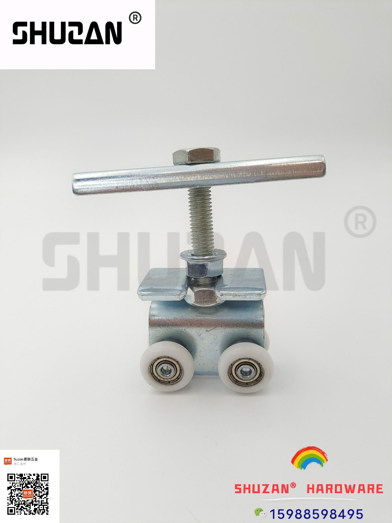 Rueda colgante puerta superior rueda de guía push-pull industrial grúa de puerta de traslación grande galvanizada polea de carril de puerta de desplazamiento pesado venta directa de fábrica polea doble de forma especial shuzan