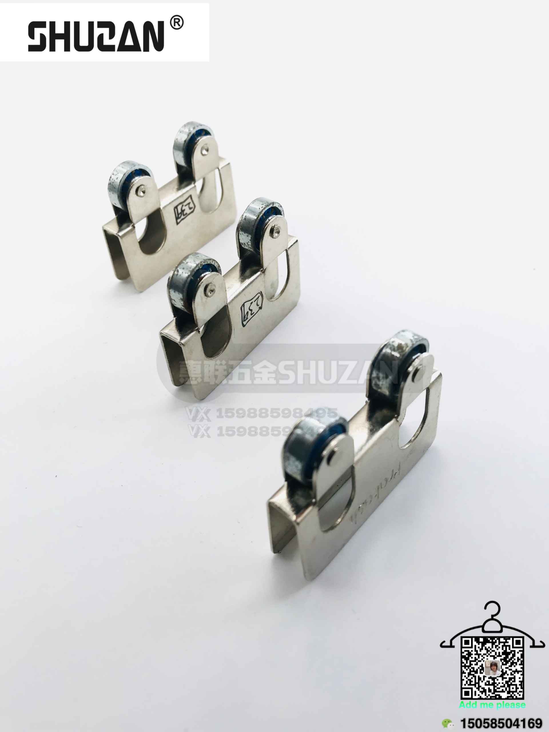 Stainless steel glass wheels, Shuzan hardware wheels, sliding door wheels, flexible pulling of glass doors and cabinet doors details Picture