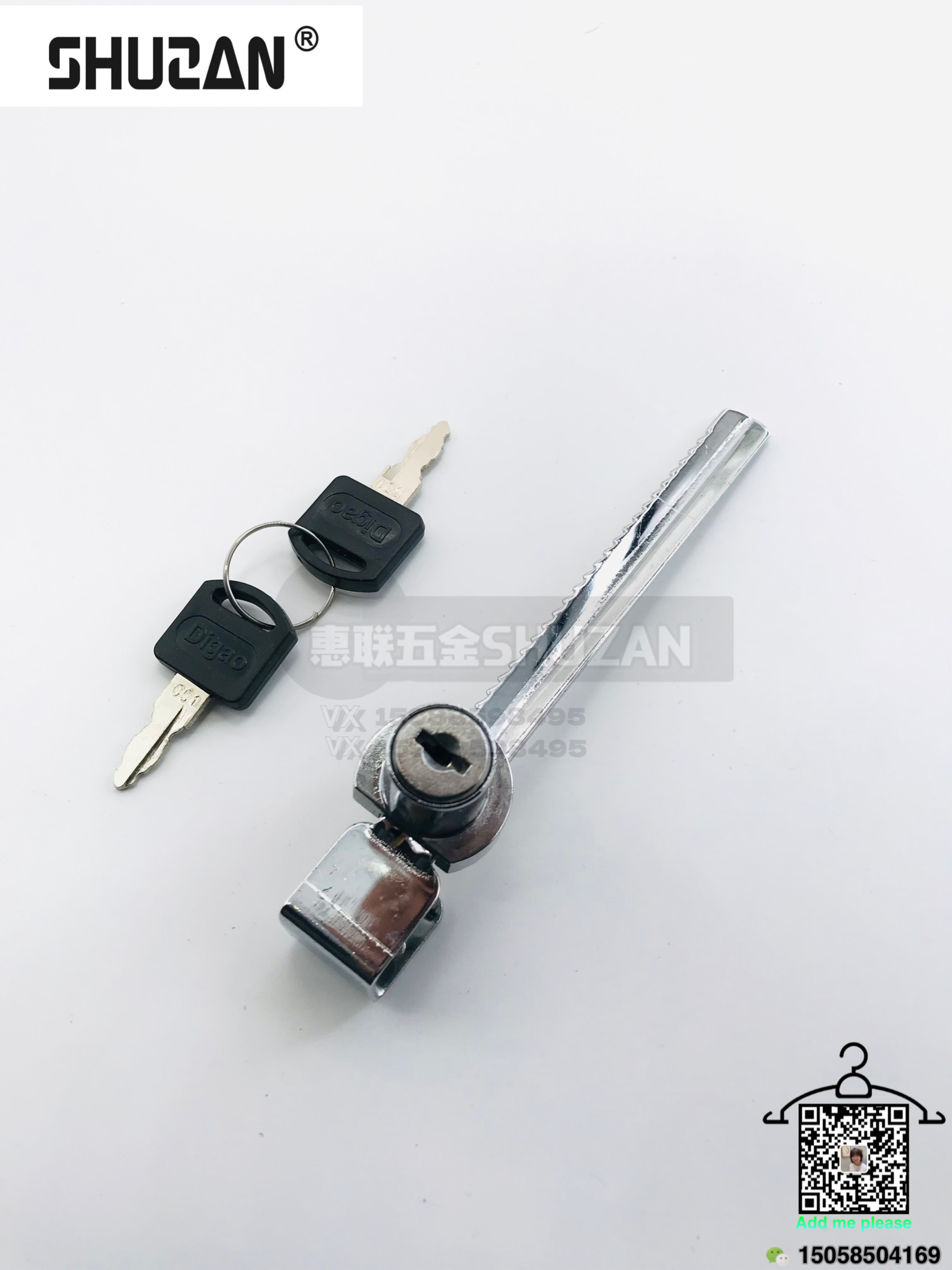 أقفال متينة مصنوعة من الفولاذ المقاوم للصدأ، أقفال الأدراج ذات الأقفال الطويلة Specification image