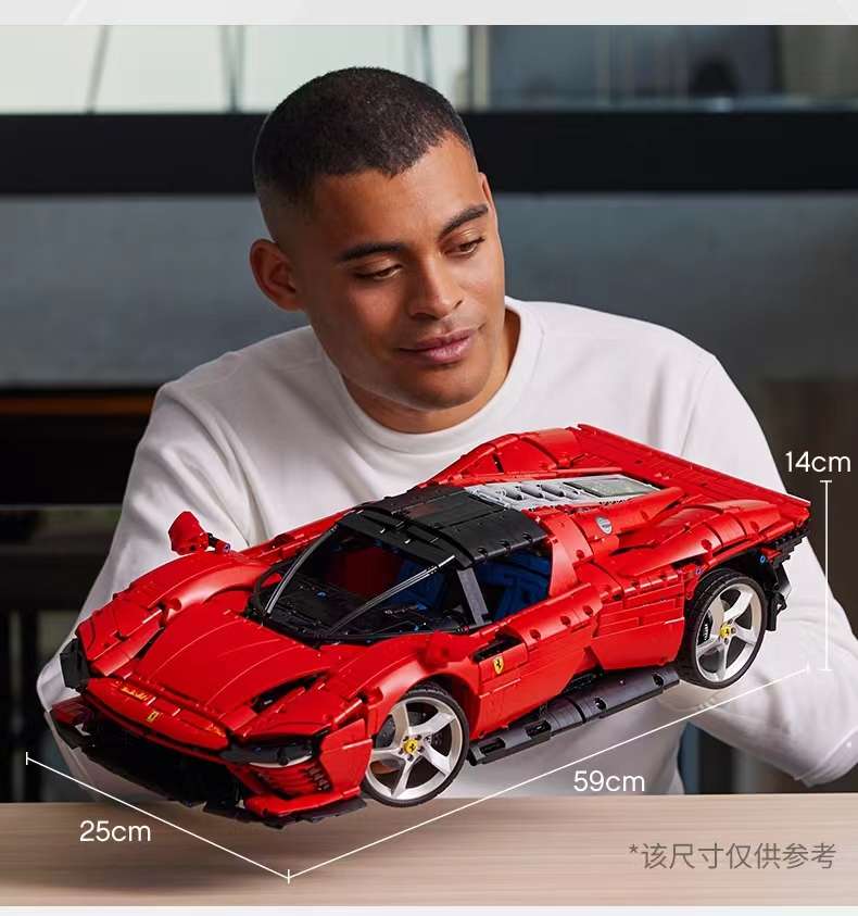 Ferrari SP3 Sports car Chinese building block mechanical assembly Model Racing Car Adult High Difficulty Boy 42143