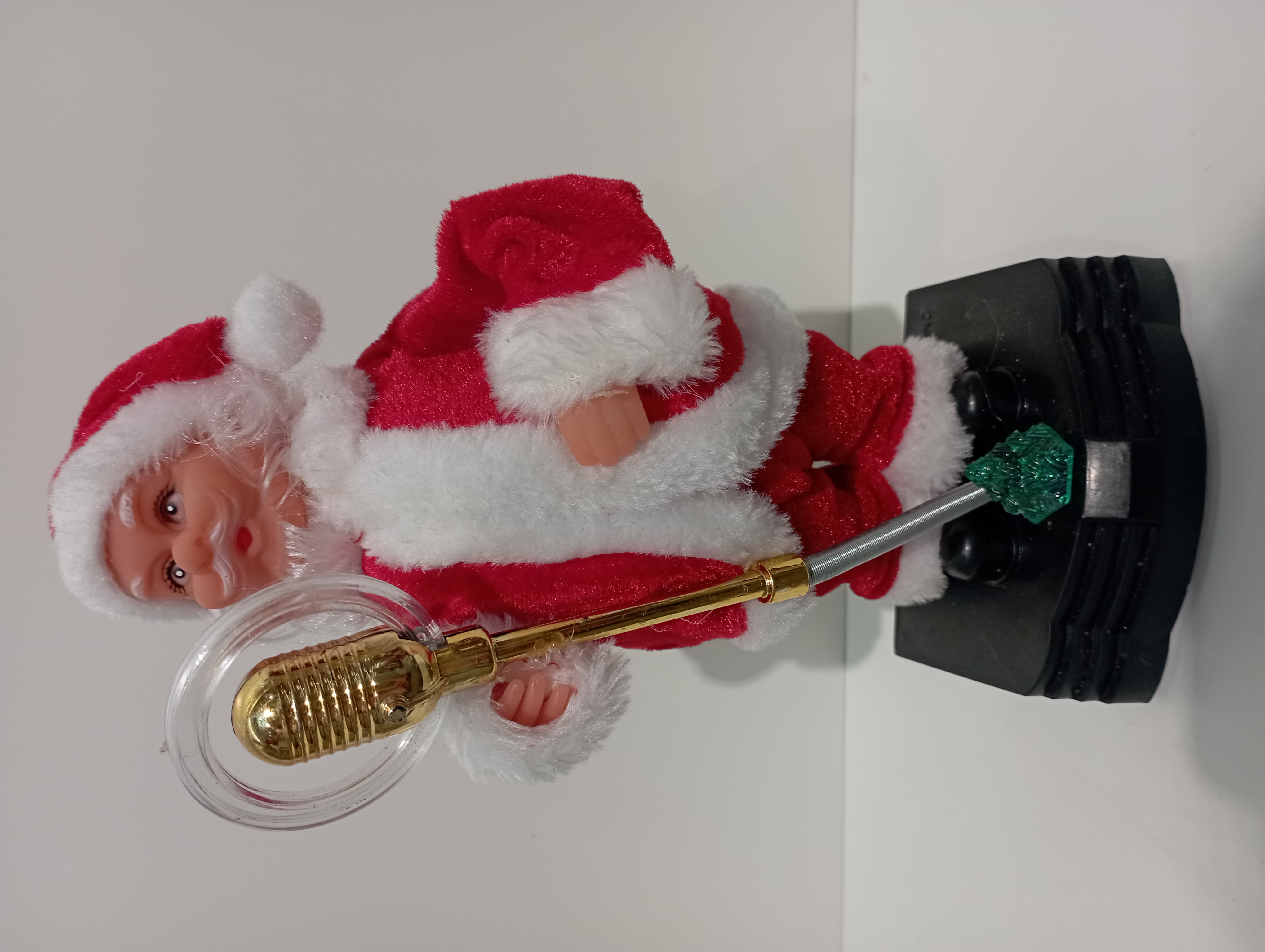 圣诞玩具9123圣诞老人麦克风唱歌带音乐会跳舞趣味小玩具