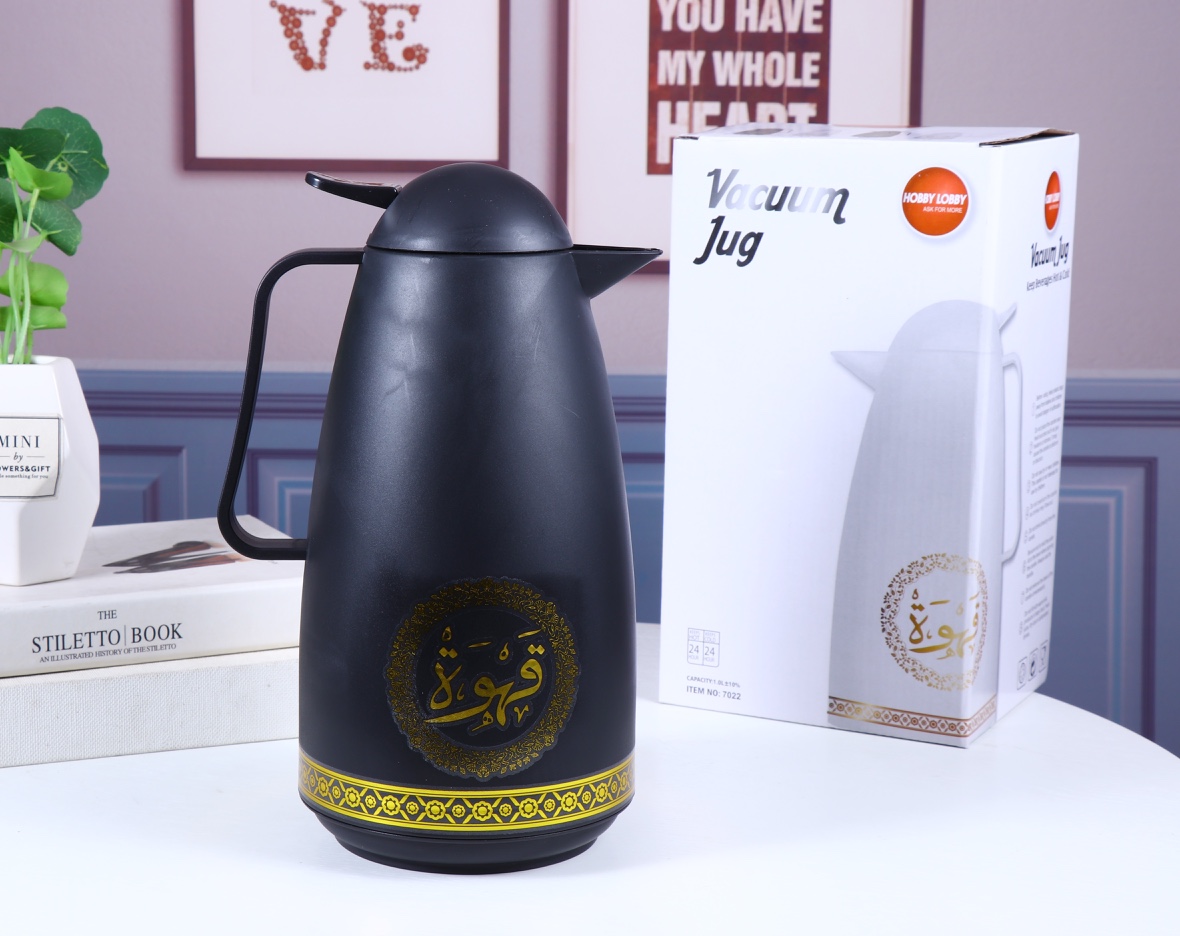 Vacuum Flask玻璃内胆1L保温水壶大容量热水瓶货号7022接定制花色