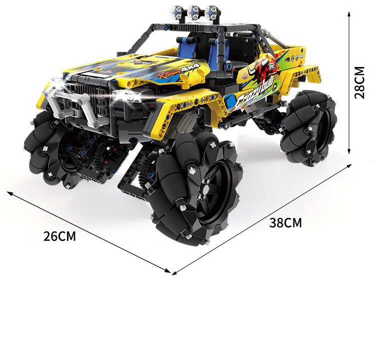 万致新款9802兼容乐高儿童特技漂移遥控积木车科技拼装玩具详情图5