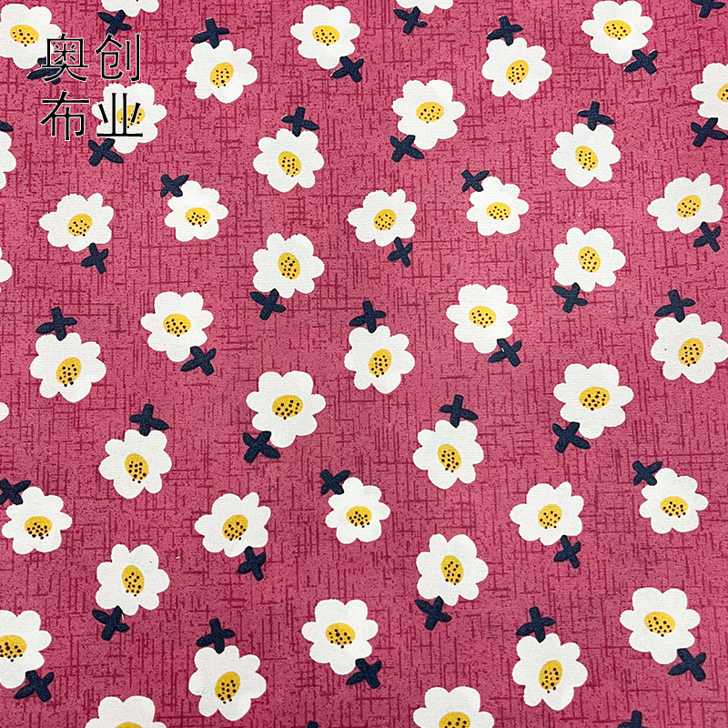 Polyester brushed peach skin velvet printed fabric, flower decorative fabric, dress clothing fabric, DIY handmade bags and accessories