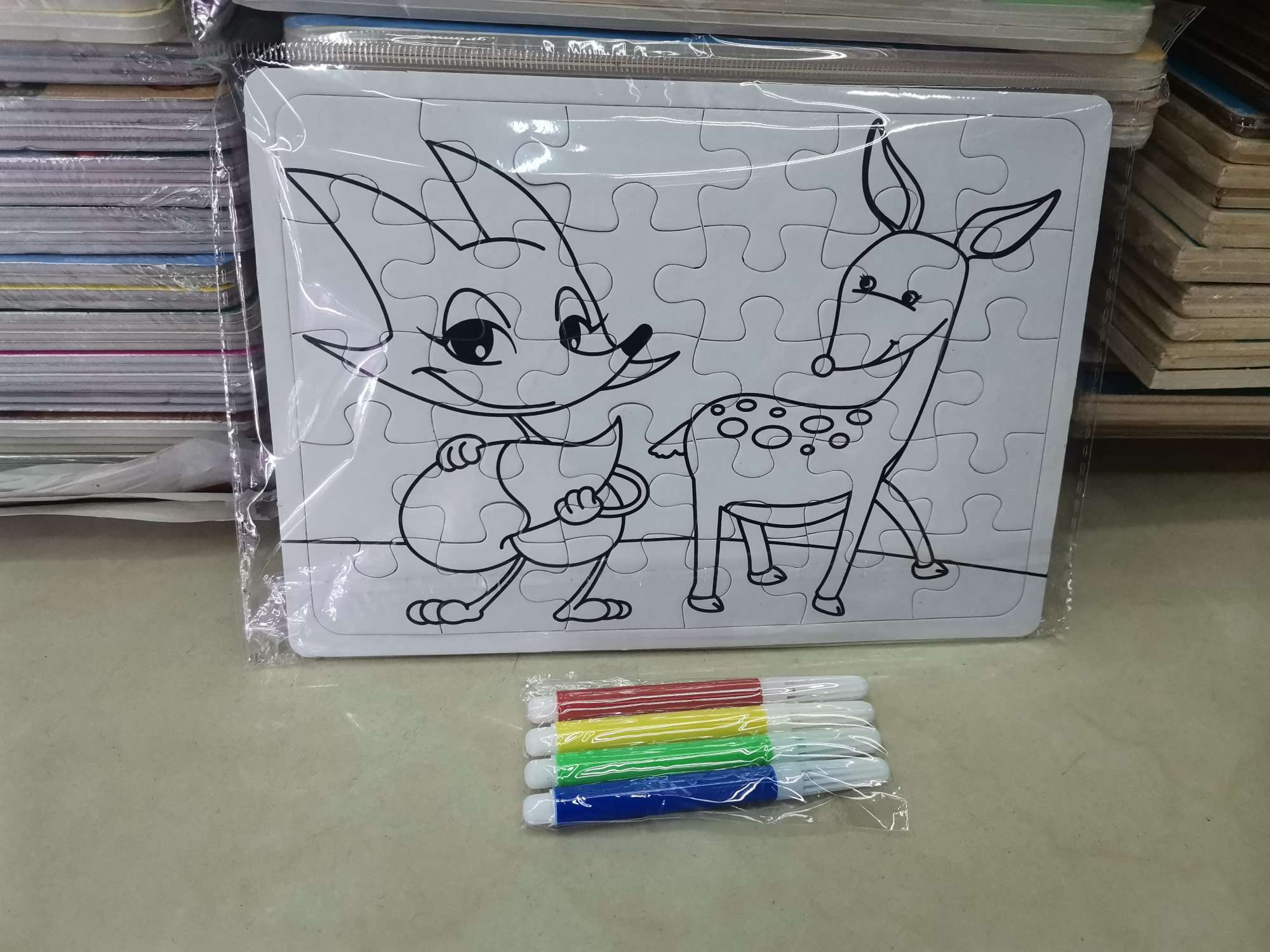 DIY children's educational doodle flat puzzle toys with watercolor pens, promotional items, gifts Specification image