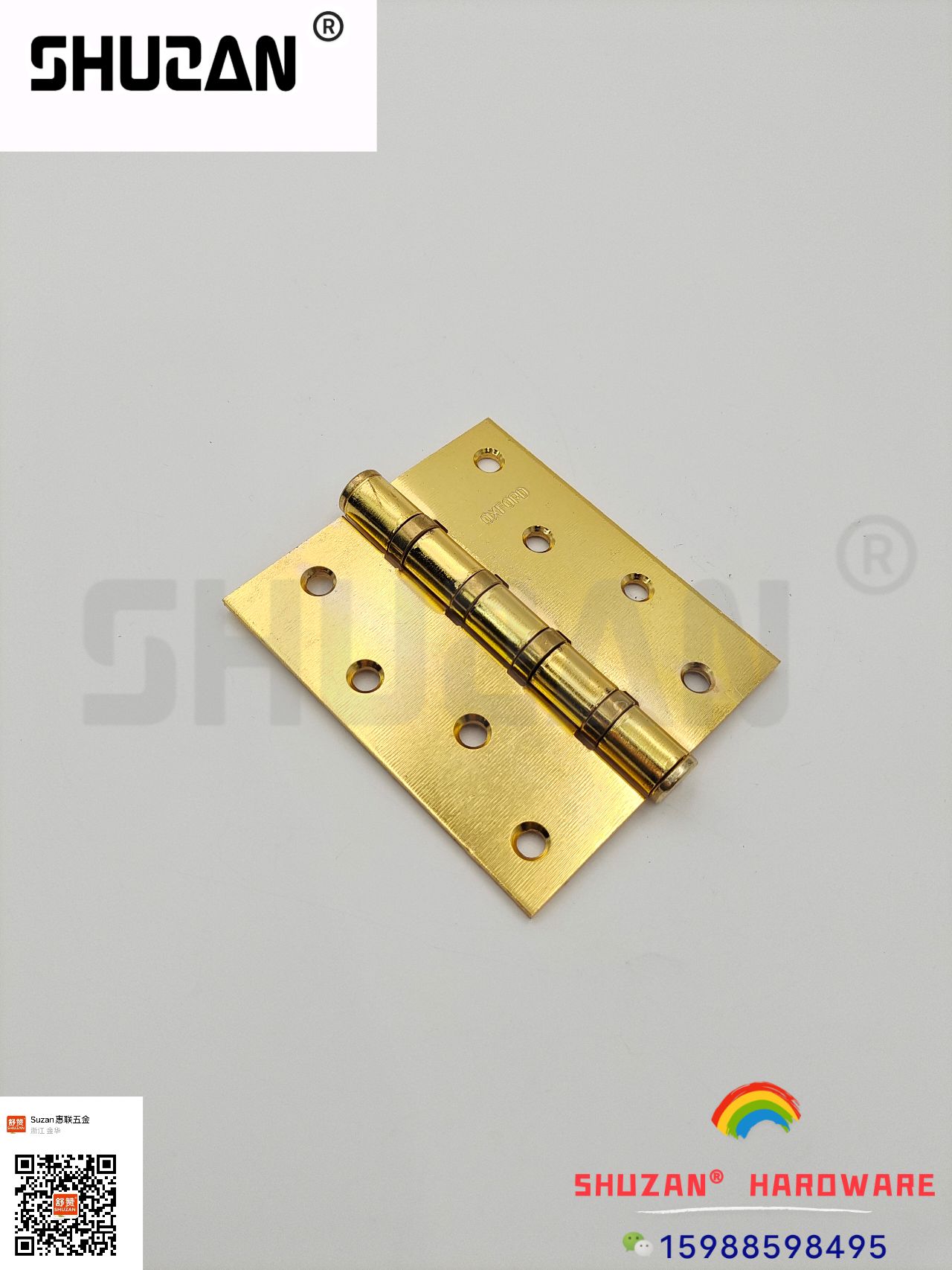 专供外贸 家用隐形门专用合页 金色加厚平开合页 静音阻尼轴承合页 家具五金配件