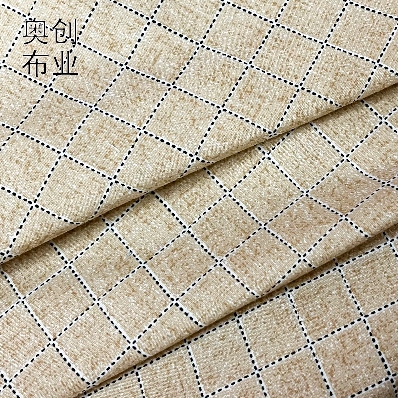 Printed polyester fabric, check plain weave, peach skin velvet fabric, luggage, tablecloth, floral fabric, clothing, shoes, hats, accessories, decorative fabric Specification image